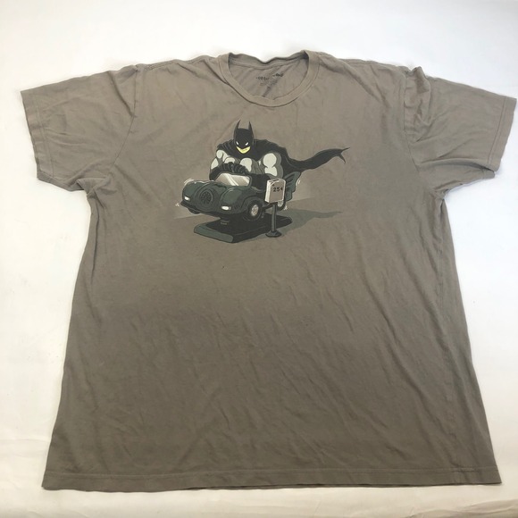 Tee Turtle Other - Tee Turtle Batman T-Shirt XL Gray Graphic Print DC Comics Superhero Co-Op Ride